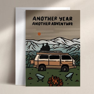 nog een jaar een nieuw avontuur (camper) | verjaardagskaart | BD0020