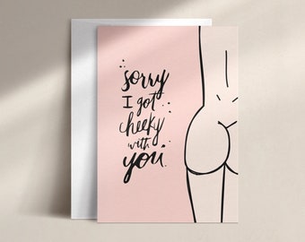 sorry I got cheeky with you | sorry card | DISC0036