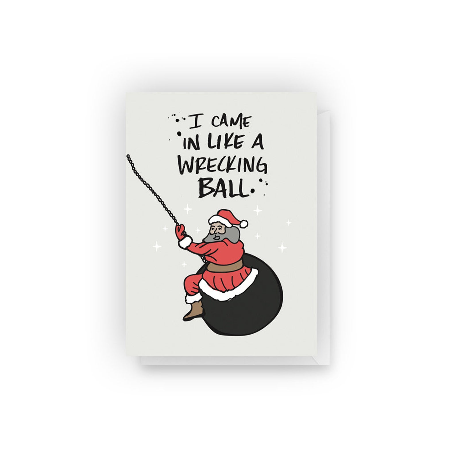 I came in like a wrecking ball holiday card HD0007 Etsy I came in like a wrecking ball holiday card HD0007 Etsy