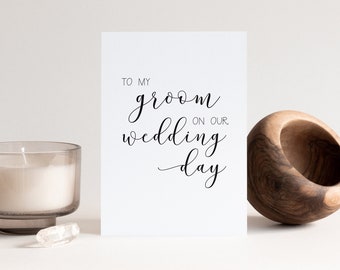First Look Wedding Card for the Bride and Groom to Exchange | To My Groom on Our Wedding Day | To My Bride on Our Wedding Day