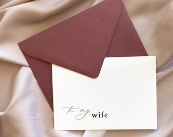 Wedding Card for Husband and Wife | Wedding Anniversary Card for Significant Other | Wedding Day Card for Partner | To My Husband To My Wife