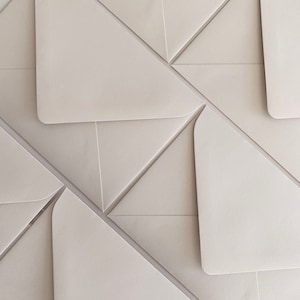 Almond Envelopes for Save the Date Invites, Reply Cards, Wedding Invitations | C6 Envelopes, C5 Envelopes, 5x7 Envelopes | Pack of 10