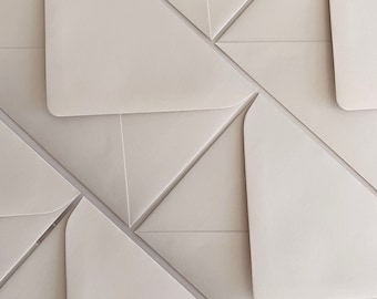 Almond Envelopes for Save the Date Invites, Reply Cards, Wedding Invitations | C6 Envelopes, C5 Envelopes, 5x7 Envelopes | Pack of 10