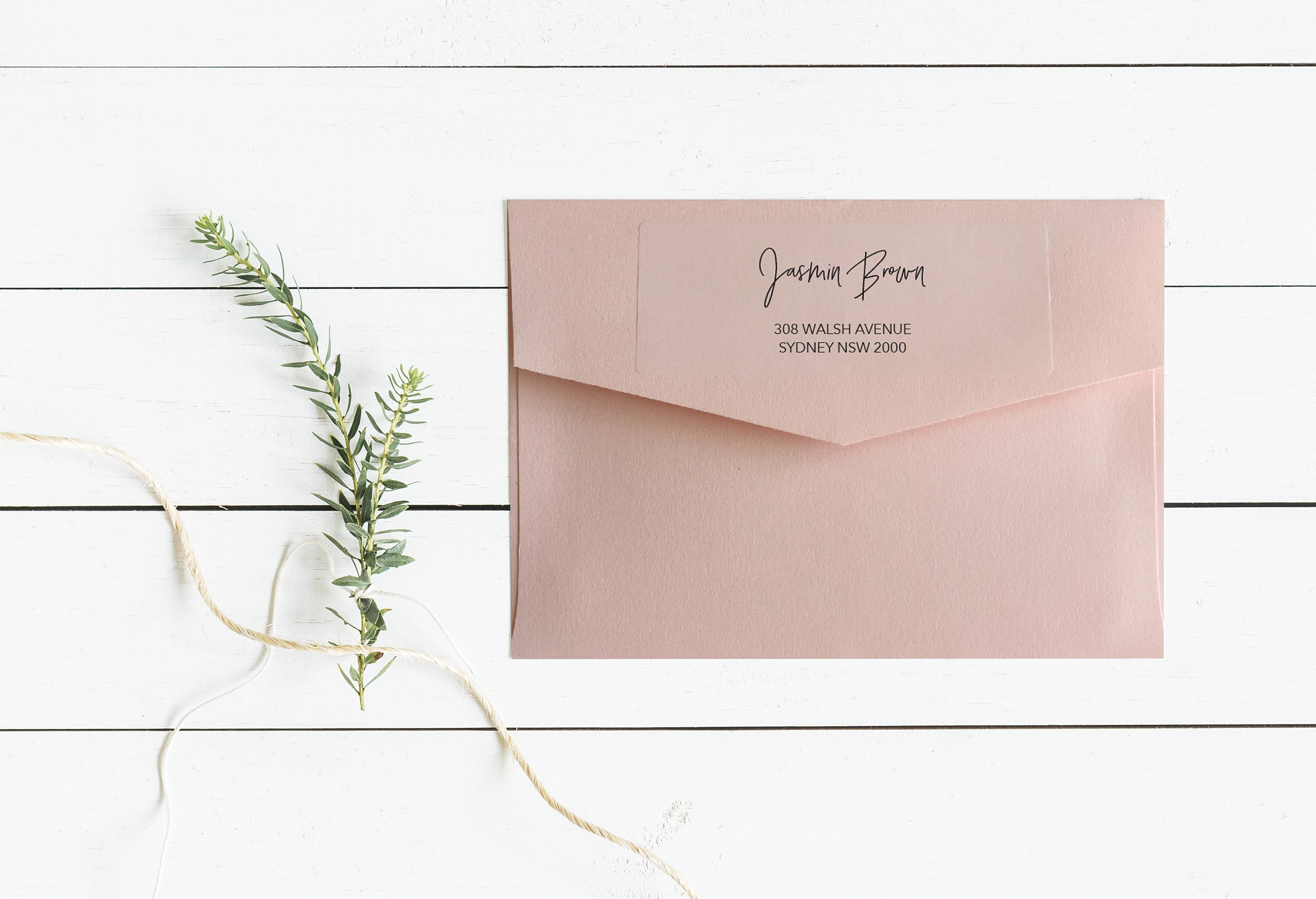 Return Address Labels | Frosted Clear Rectangular Personalised Labels with Your Return Address for Easy Invitation Envelope Addressing