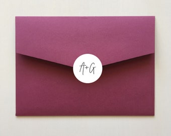 Fleur wedding envelope stickers