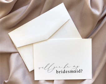 Bridesmaid Proposal Card: Elegant Bridal Party Invitation