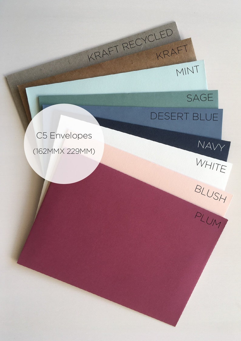 High Quality Envelopes to Fit A5 Cards Recycled Envelopes in Etsy