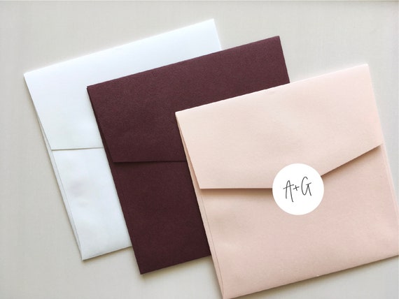 Envelope Sticker With Initials for Wedding Invitation Envelopes