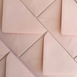 Blush Envelopes for Wedding Invitations and Reply Cards | Save the Date Invitation Envelopes | Size C6, C5, 5x7 | Pack of 10 Envelopes