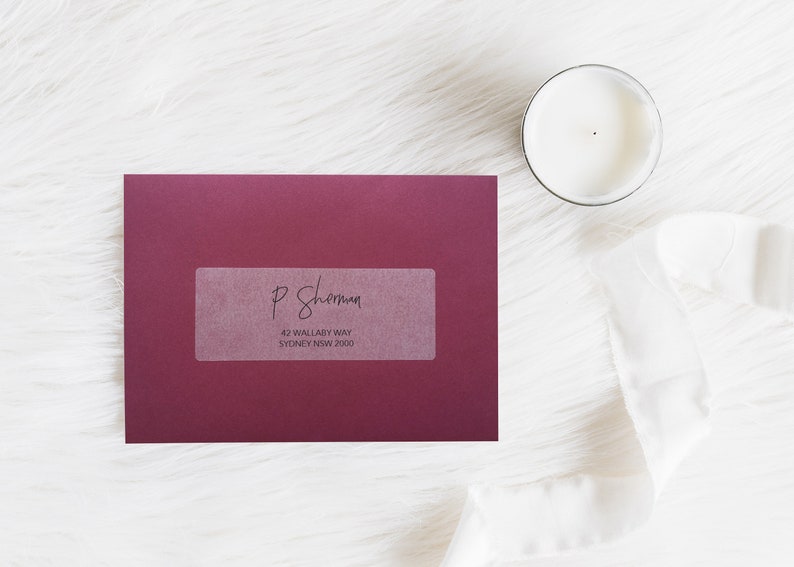 Guest Address Labels for Invitation Envelopes Frosted Clear Etsy