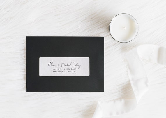 Guest Address Labels for Invitation Envelopes | White Labels Printed with  Your Guest Addresses | Personalised Address Stickers for Envelopes
