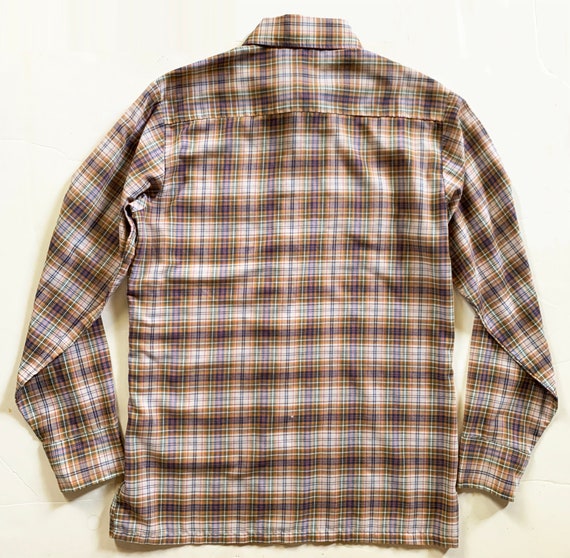 1970s Levis Orange Plaid Western Shirt - image 2