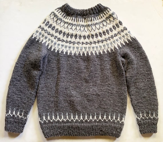 Wool Nordic Sweater Hand Knit Ultra Thick and Soft - image 1