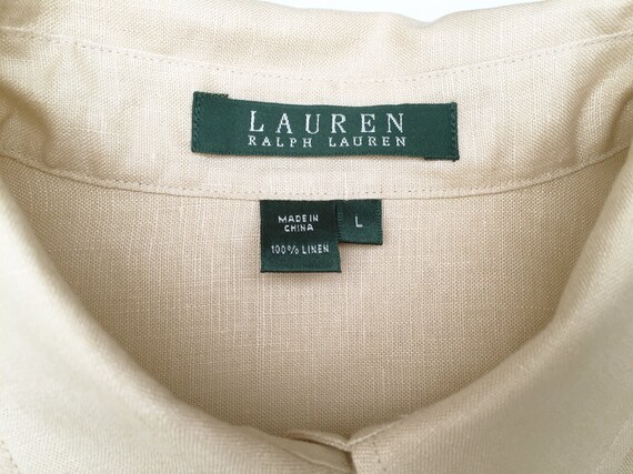 Tan LS Linen Shirt Ralph Lauren - image 5