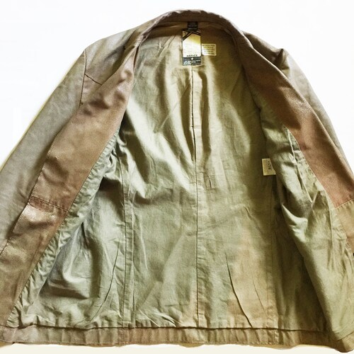 1990s Distressed Leather 2 shops Button Jacket Diesel Style Lab