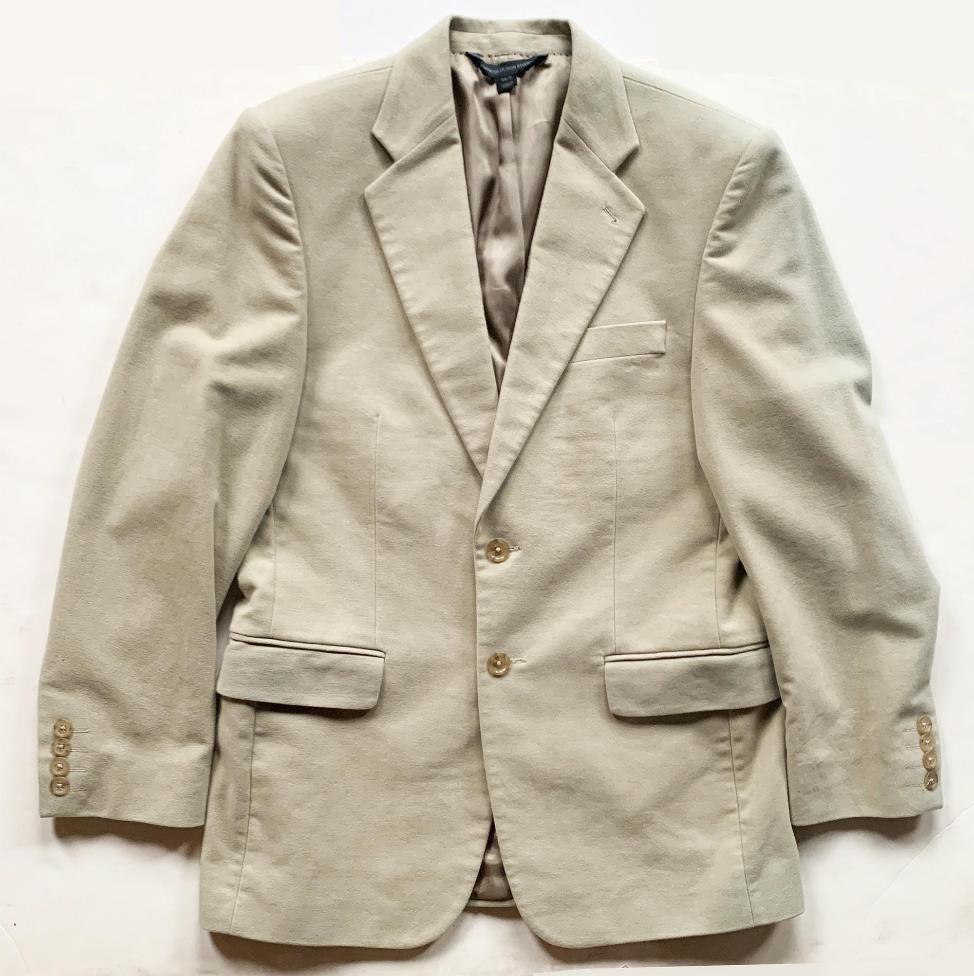 Stone Grey Cotton Moleskin 2 Button Jacket 38 - Etsy