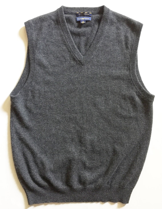 Charcoal Grey Cashmere Sweater Vest