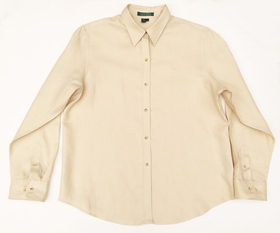 Tan LS Linen Shirt Ralph Lauren - image 1