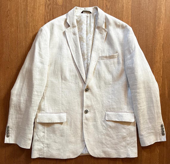 Pale Linen 2 Button Jacket  L - image 3