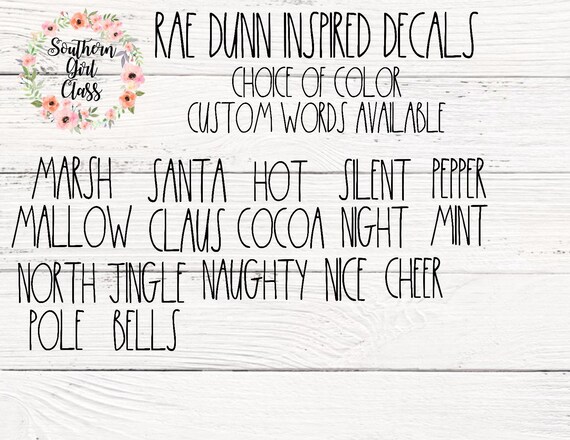 Download Free Rae Dunn Inspired Christmas Holiday Vinyl Mug Decals Rae Dunn Etsy SVG DXF Cut File