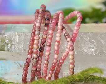 Rhodocrosite Healing Bracelet - Heart Chakra Alignment & Leo, Scorpio Zodiac Harmony