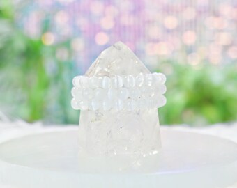 Selenite Healing Bracelet - Crown Chakra Alignment & Taurus Zodiac Harmony