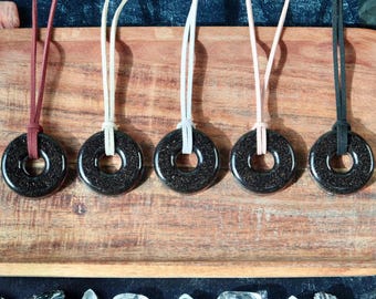 Orgonite®-beschermhanger: shungiet, amethist kristallen sieraden