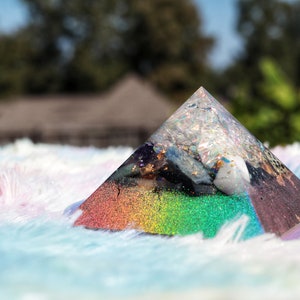 Holographic Orgonite® Pyramid: EMF Blocking Crystal Generator