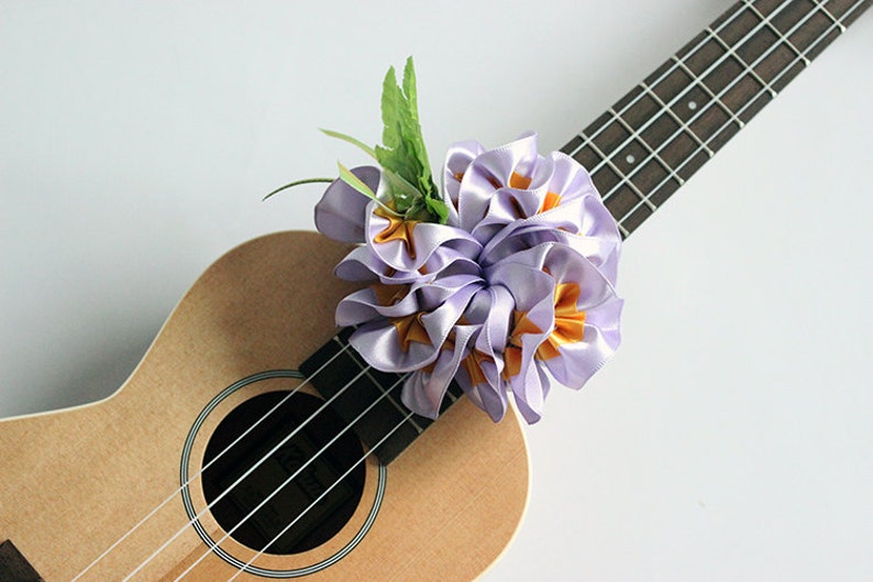 Ukulele Lei / Ukulele Gifts Hawaiian Ribbon Leis Ukulele Etsy UK