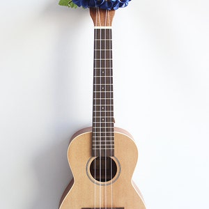 ukulele accessories,ukulele lei,ukulele strap,ribbon lei,soprano ukulele case,uke,hawaiian lei,tropical flower,plumeria,hibiscus,rb plumeria image 2