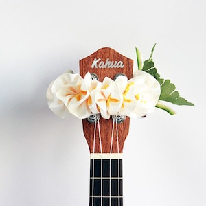 Ukulele lei /Ukulele Accessories, Ukulele strap, Ukulele gift, Ukelele strap, Ukulele case, Uke, Music gift, Music teacher gift, Ribbon lei, image 3