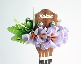 Ukulele lei / Ukulele gifts, Hawaiian Ribbon leis, Ukulele Decor, Uke, Ukulele strap, Ukulele case, Ukulele Lover, Music gift, Ukulele idea,