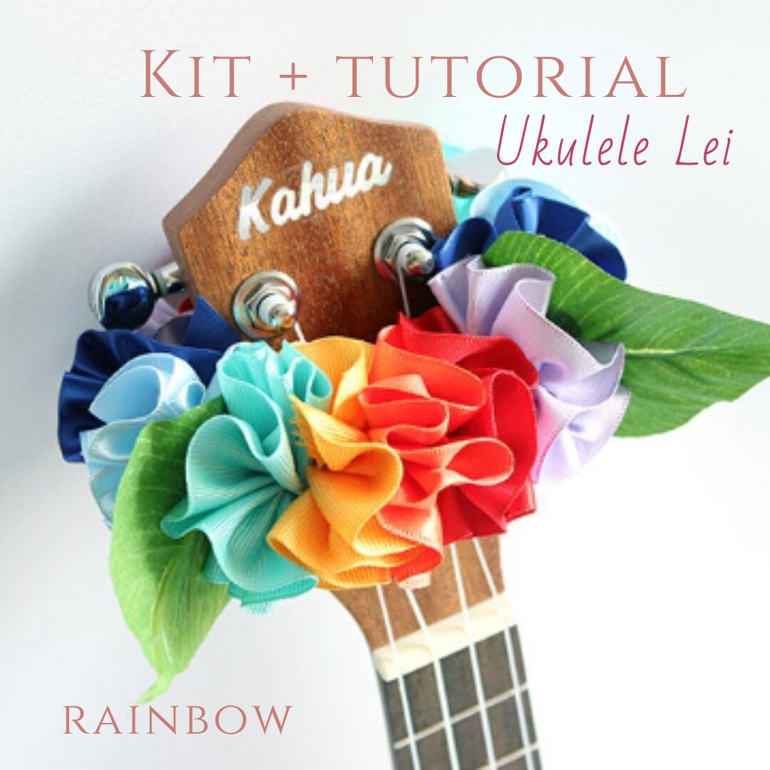Ukulele Ribbon Leis DIY Kit With Tutorial Craft Gift Gift Etsy