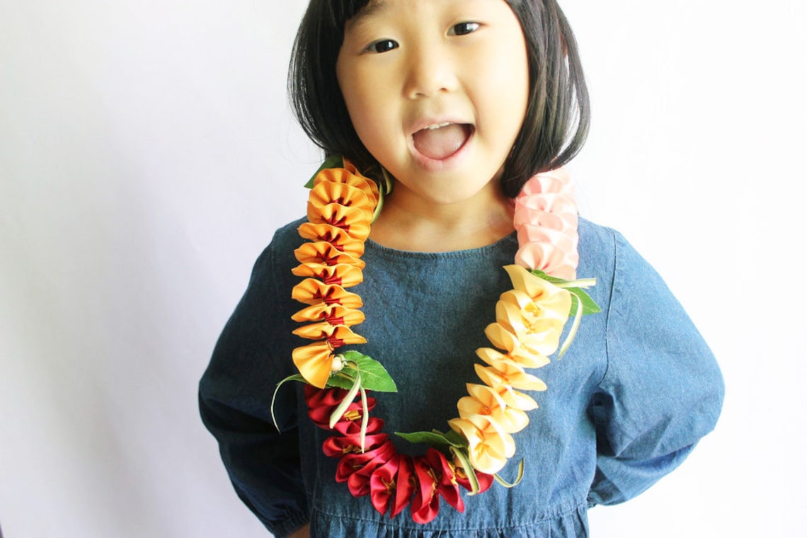 Plumeria Flower Lei 5 Colors hula Accessorieshawaiian Etsy