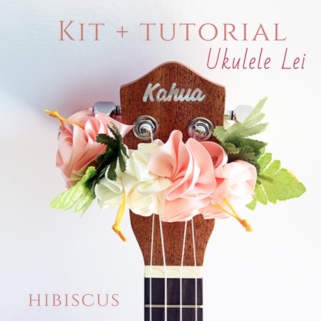 Ukulele Ribbon Leis DIY Kit With Tutorial Craft Gift Gift for Mums Gift