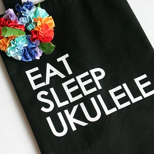 ukulele carring bag,ukulele case,soprano ukulele,concert ukulele,uke,ukulele accessories,ribbon lei,hawaiian gift,tropical,eco bag,tote, image 3