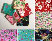 FREE SHIPPING 5pcs 18 quot X30 quot Hawaii Flower Cotton Fabric Kids-Clothes Bags Patchwork Quilt F18-2