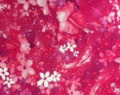 Free Shipping 1.25 Yard High Quality Hot Pink Soft Hawaii Pattern Print Rayon Fabric for Quilting Cloths Dress FY-23