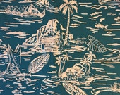 Free Shipping 1 Yard High Quality Hawaii Pattern Print Cotton Fabric for Quilting Cloths Home Made Face Mask DIY FY-22