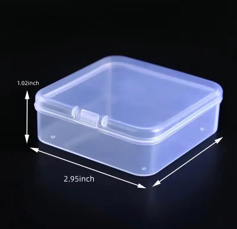 20 Small Plastic Boxes ( 2.95 in X 2.95 in X 1.02 in )craft Organizer ...