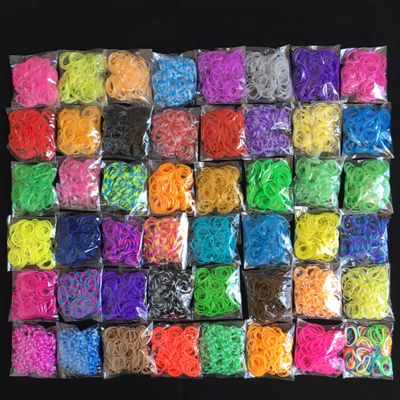 5000 Rubber Bands 50 Colors refill for DIY Loom Bracelet Kit W