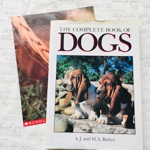 Vintage The Complete Book Of DOGS. A.J. and H.A. Barker 1992 Edition 208 Pages Hardcover + Poster 22&quot;x17&quot; Used -Very Good Condition Bk-69