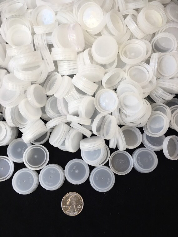 Plastic Water Bottle Caps 2.5 Cm 14 Oz 500 Pcs Approximate White