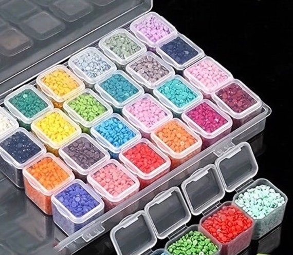 28 Slot Plastic Jewelry Bead Organizer Storage Box Container Craft