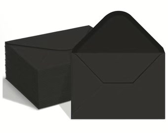 20 pcs Black Envelopes  4.5"x6.25" A6 Black Wedding Invite Envelopes, Party Invitation Envelopes D-164
