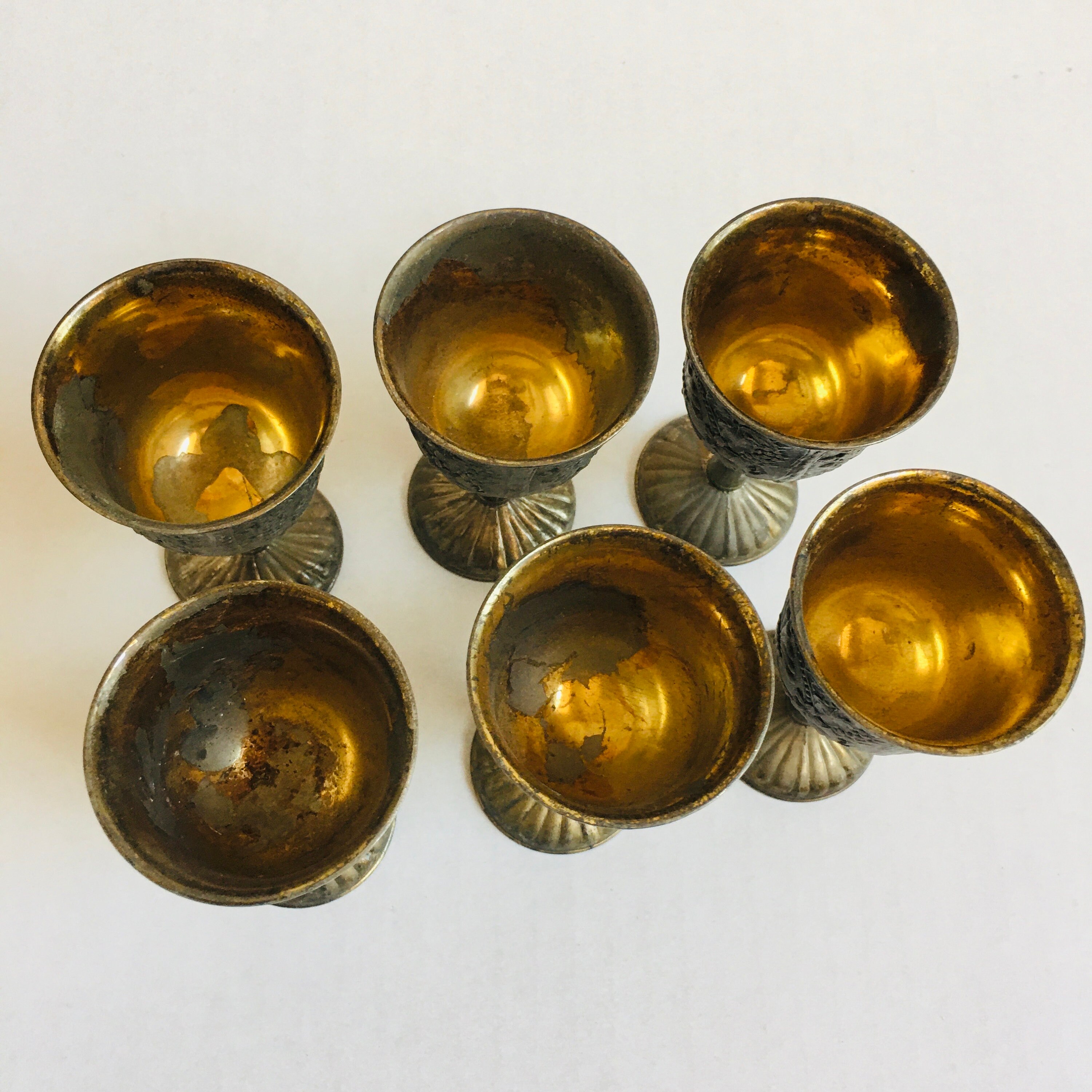 Vintage Set of 6 Silver Plate 3.5