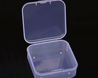 32-Pack Clear Square Plastic Storage Containers With Lids - 2.5x2.5x0.8 Inch, Transparent For Crafts & Small Items 8 thumbnail image