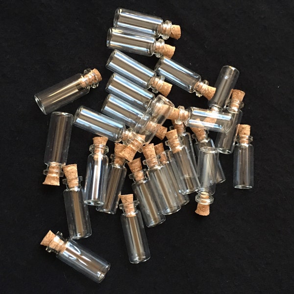 Mini Glass Bottle Etsy