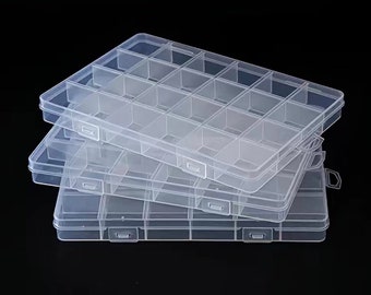 36 Compartments Craft Organizer Plastic Box Jewelry Bead Adjustable Storage  Container US Seller 