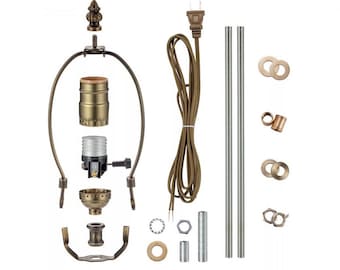 Lamp Kit Replacement Make-A-Lamp Kit With All Parts & Instructions for DIY Lamp Or Repair H-77-I1
